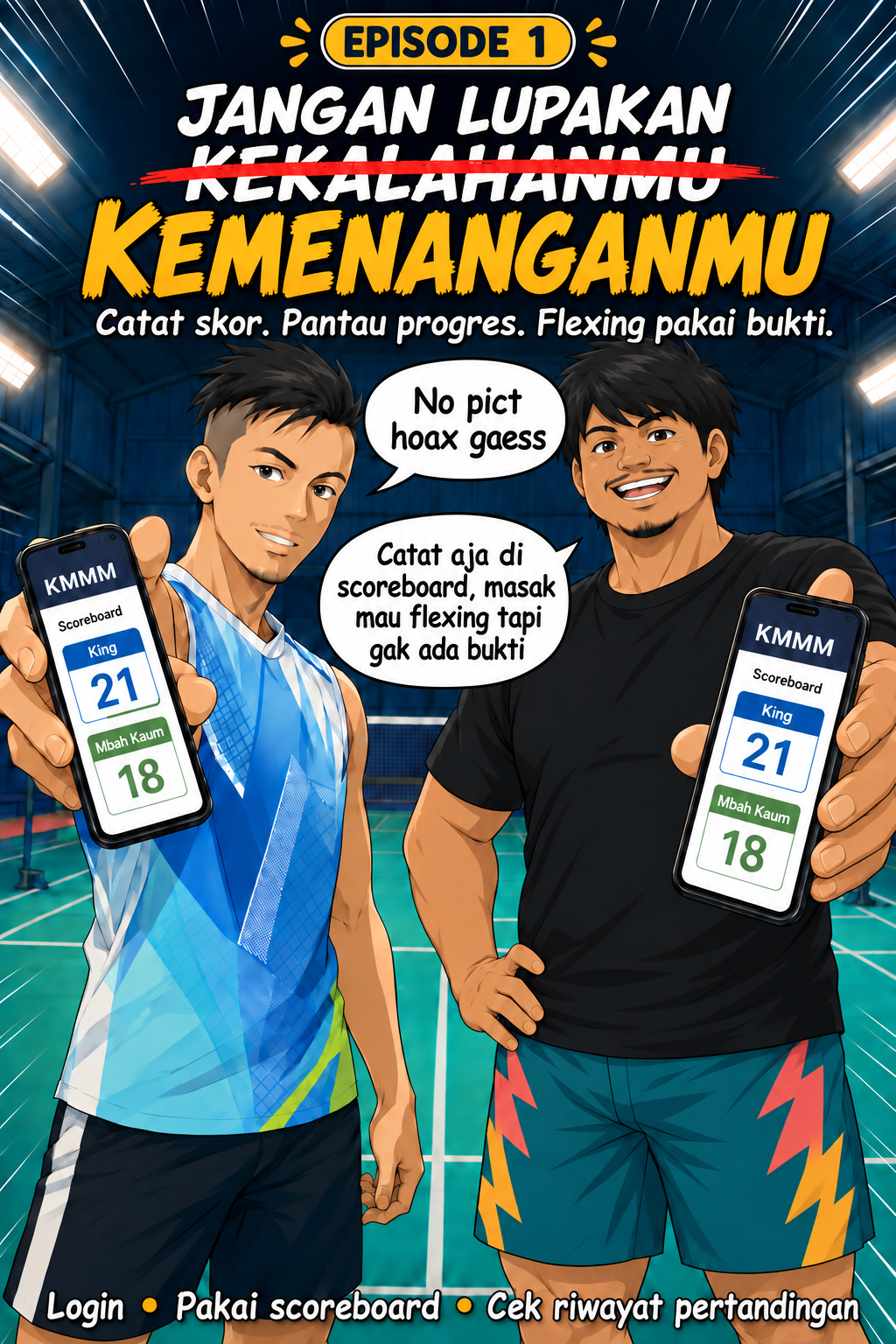 Sampul Catat Skormu Pake Scoreboard Digital Kayu Manis