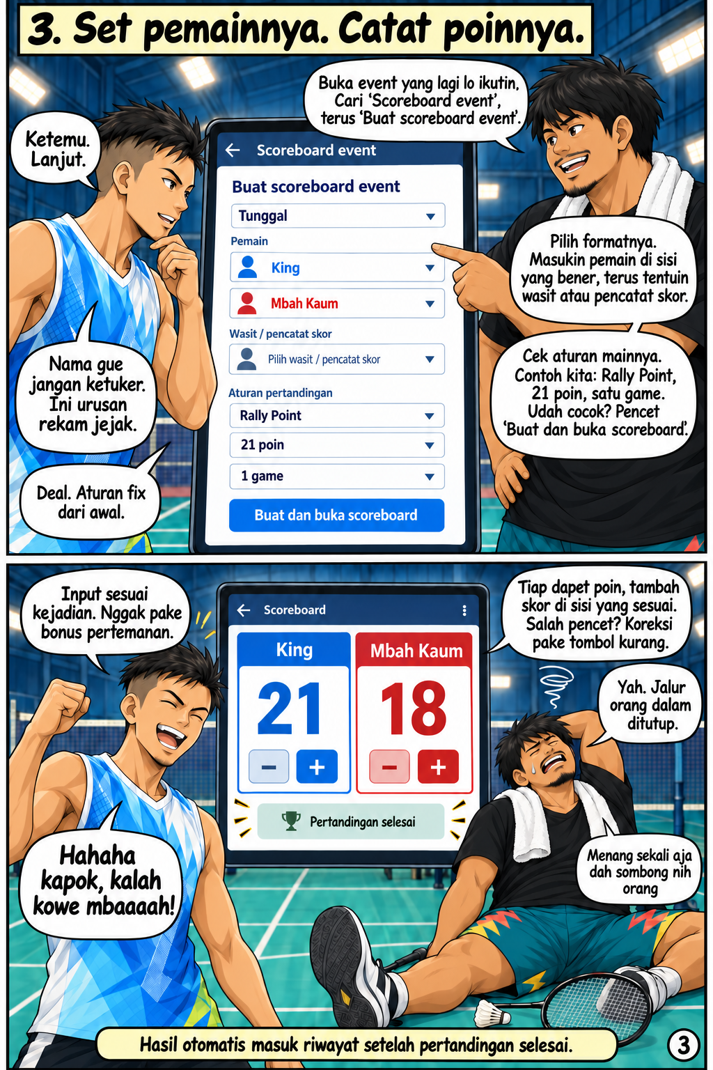 Halaman 3 Catat Skormu Pake Scoreboard Digital Kayu Manis
